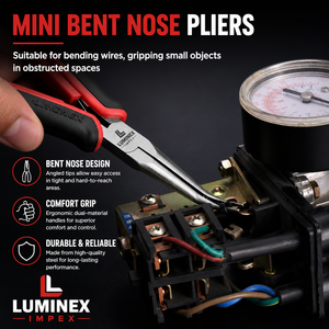 LUMINEX IMPEX LUB=113 <b>Long</b> <b>Nose</b> Stainless Steel Lightweight Jewelry Making Polishing Pliers - Product Image 2