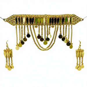 Moda última elegante Chik conjunto chapado en oro Joyería Árabe - Product Image 1