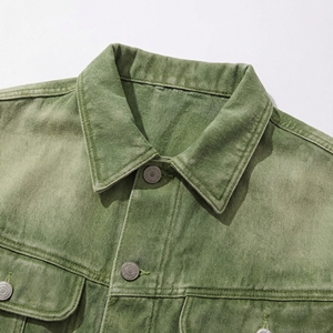 แจ็คเก็ตยีนส์ปักลายกรีนซัน |   เสื้อแจ็คเก็ตทรงโอเวอร์ไซส์แบบวอชดี้สไตล์ทรัคเกอร์ |   เสื้อโค้ทเดนิมปักลายสไตล์สตรีทแวร์ |   ผู้ผลิต OEM ตามสั่ง - Product Image 3