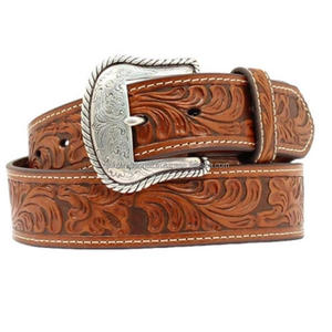 เข็มขัดหนังแท้สไตล์ตะวันตก ลายดอกไม้สลักนูน สำหรับผู้ชายและผู้หญิง แบรนด์ดัง งานฝีมือประณีต - Product Image 4