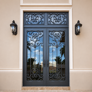 Puertas Modernas de Hierro Forjado: Puertas de Entrada Exteriores Seguras, Elegantes y Hechas a Mano para Casas de Lujo con Estilo y Valor Duraderos - Product Image 1
