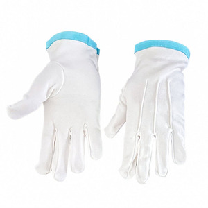 Vente en gros, nouvelle conception, logo personnalisé, gants maçonniques unisexes en coton rouge respirant, usage quotidien quatre saisons - Product Image 6