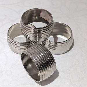 Hand Casted Technique Silver Napkin Rings <b>Set</b> of 4 <b>Gift</b> <b>Sets</b> Custom Event Supplies Table Decoration Napkin Ring <b>Cheap</b> Price - Product Image 4