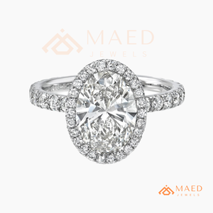 925 Sterling Silver Oval Cut Moissanite Halo Engagement Ring Luxury Bridal Jewelry Gift Women USA Trend - Product Image 5