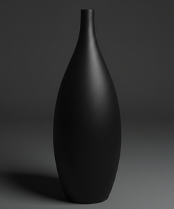 Vase à fleurs moderne en aluminium moulé noir mat, style nordique, texture poreuse, pot à fleurs, décoration de luxe pour la maison, vase à bourgeons, centre de table - Product Image 3