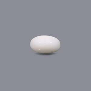 Natural White Coral Oval Cabochon 8.1 Carat Certified Loose Gemstone Color Change - Product Image 1