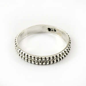 High Quality 925 Solid Sterling <b>Silver</b> <b>Eternity</b> <b>Ring</b> With Double Band Fine Quality IGI Certified Unisex Jewelry At Lowest Price - Product Image 1