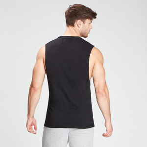 เสื้อกล้ามผู้ชายผ้าฝ้ายผสมสแปนเด็กซ์ แขนกุด สำหรับออกกำลังกาย ยืดหยุ่น ระบายอากาศดี เหมาะสำหรับการฝึกซ้อม เสื้อกีฬา ขายส่ง รับผลิตตามแบบ OEM - Product Image 4