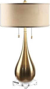 Elegant 2-Light Table <b>Lamp</b> 18 Inch Wide 18 Inch Deep Premium Design <b>Lamp</b> for Bedside Living Room Office Decor - Product Image 4