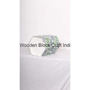 Cubo de basura rectangular de madera ecológico hecho a mano con tapa abierta y cubierta enrollable, diseño floral, para uso interior/exterior, en stock. - Product Image 5