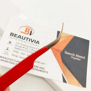 Pinzas de extensión de pestañas de acero inoxidable de marca personalizada, herramienta de maquillaje de etiqueta privada sostenible, aplicador de pestañas puntiagudas - Product Image 6