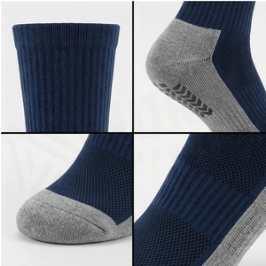 Crew <b>Socks</b> Navy Blue Striped Breathable <b>Running</b> <b>Socks</b> for Adults Summer Season - Product Image 4