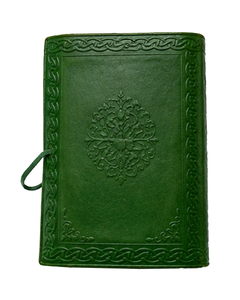 Diario de Cuero de Fantasía, Cuaderno de Cuero Verde, Diario de Escritura Hecho a Mano, Cuaderno de Dibujo con Grabado Celta, Diario de Viaje Vintage - Product Image 6