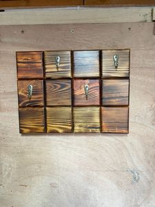 Premium Solid Wood Wall Mounted <b>Key</b> Holder Organizer with 6 Hooks for Home Entryway Decor - Product Image 1