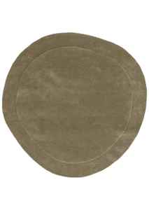 Alfombra Moderna Hecha a Mano de Lana, Alfombra de Lujo con Mechones Hechos a Mano en Color Marfil con Forma Orgánica Irregular, Lavable - Product Image 5