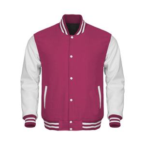Veste universitaire de qualité supérieure 2025 pour hommes, en laine avec manches en cuir, coupe-vent de baseball, veste bomber universitaire pour hommes - Product Image 2