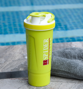 Custom Logo 3-Layer Plastic <b>Protein</b> Shaker <b>Bottle</b> 700ml with Mixing Grid Eco-Friendly BPA Free Dishwasher Safe - Product Image 2