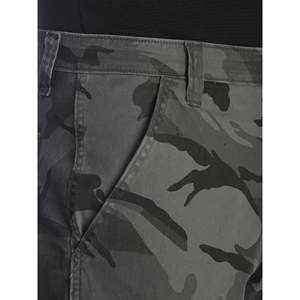 <b>Men's</b> Grey <b>Camo</b> <b>Cargo</b> <b>Pants</b> 100% Cotton Canvas Straight Fit Multi Pocket Streetwear Casual Trousers - Product Image 5