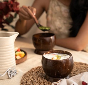 Bol en Coque de Noix de Coco Naturelle de Qualité Supérieure, Fait Main, Écologique, Durable, Poli, Réutilisable, pour la Cuisine et la Table - Product Image 4