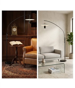 Modern Metal LED Floor <b>Lamp</b> 3000K Warm Light <b>Adjustable</b> Height 1750-1900MM for Living Room Indoor High Brightness - Product Image 2