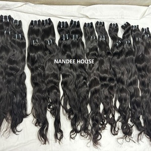 Nandee Maison Qualité Extensions de Cheveux Vierges Indiens Vague de Corps Douce Boucles Italiennes Lâche Vague Naturelle Profonde Vente en Gros HD Dentelle Afro - Product Image 2