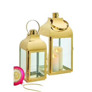 <b>Brass</b> <b>Lantern</b> With Clear Glass Panels For Home Decoration Durable Design Centerpiece In Best Price Modern <b>Lantern</b> - Product Image 5