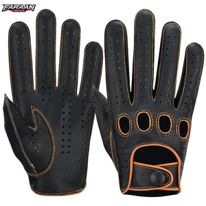 Guantes de Cuero Genuino para Hombre, Guantes Completos para Conducir Motocicleta, Viajar, Uso al Aire Libre, Guantes Ligeros Más Vendidos - Product Image 1