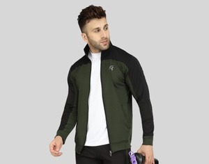 green <b>White</b> Color Block Men's Windbreaker Jacket <b>Zip</b> <b>Up</b> Lightweight Outerwear for Streetwear - Product Image 3