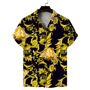 Chemises Hawaïennes Florales Aloha Respirantes Personnalisées pour Hommes, Vente en Gros ODM/OEM, Chemise d'Été pour Vacances, Col Boutonné, Polyester/Coton 140g - Product Image 1