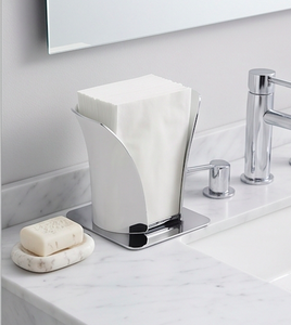 Porte-serviettes de style vintage en acier inoxydable, parfait pour la vaisselle et le rangement de papier hygiénique dans les hôtels et restaurants - Product Image 3