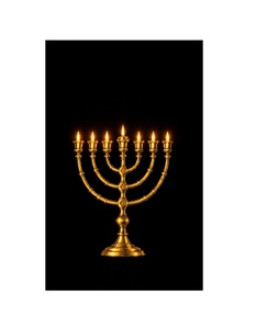 Magnifiques chandeliers Menorah avec une surface dorée élégante, parfaits pour la prière religieuse, la célébration et la décoration de la maison. - Product Image 6