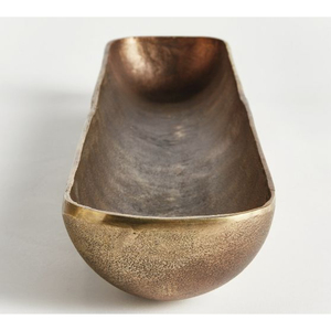 Tazón de Metal Hecho a Mano con Diseño Wabi Sabi, Acabado Pulido, Plato Decorativo para Servir, Adorno Artístico para el Hogar de la India al Precio Más Bajo - Product Image 1