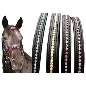 Bandeaux de front équestres Annabelle Bling, Bandeaux de dressage, Bandeaux de front fantaisie, Bandeaux de front scintillants, Bandeaux de front diamantés, Bandeaux de front en U - Product Image 2