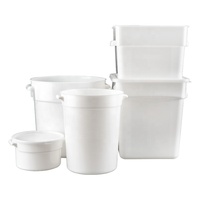 Seau de rangement en plastique PP 2026 avec couvercle, blanc opaque, 1-15L, pour magasin de thé au lait, sucre, poudre glacée, épaissi avec couvercles, pour lavage de voiture