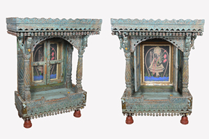 Haswani Handicrafts Wooden Pooja <b>Mandir</b> Solid Wood Handcrafted Temple - Product Image 2