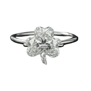 ไอเดียของขวัญคริสต์มาสแบบดั้งเดิม แหวนเพชร 25 กะรัต ดีไซน์ Clover Cut สำหรับคุณแม่ คุณพ่อ สามี ของขวัญส่วนตัว ไม่ซ้ำใคร ราคาต่ำกว่า 500 สำหรับปี 2025 - Product Image 1