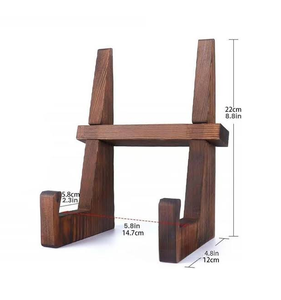 Support à assiettes en bois pour le rangement de la vaisselle de cuisine, support à assiettes en bois, supports et étagères de rangement - Product Image 3