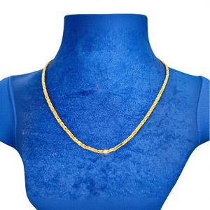 Chaîne fantaisie en or massif 22 carats faite à la main pour hommes et femmes, collier fin en or jaune véritable avec marquage BIS, bijoux pour cadeau - Product Image 1