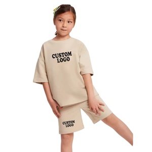 Conjunto de ropa para niños Pantalones cortos al por mayor Camiseta para niños con pantalones cortos a juego Trajes Ropa para niños Conjuntos para niñas - Product Image 1