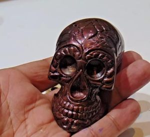 Bastón Victoriano con Empuñadura de Calavera de Latón Pulido Antiguo, Eje Decorativo de Metal para Bastón, Regalo - Product Image 3