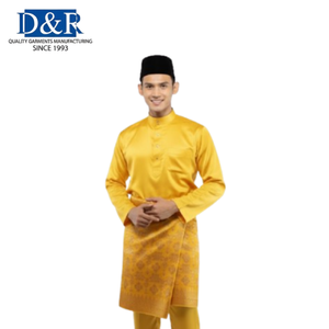 Meilleures ventes : Thobe de mariage musulman traditionnel de luxe en polyester, design modeste pour hommes, fabriqué en Malaisie (OEM) - Product Image 6