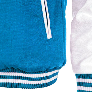 Lightweight <b>Jacket</b> For <b>Men</b> With Striped Rib Edges And Patchwork <b>Letter</b> Details Offering A Vintage Baseball Vibe Varsity <b>Jacket</b> - Product Image 6