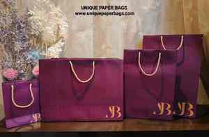 Sacs cadeaux en papier de qualité supérieure imprimés sur mesure avec poignées en corde dorée, emballages cadeaux de luxe pour boutiques de détail, vente en gros - Product Image 2