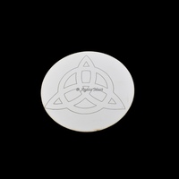 Dessous de verre en sélénite en pierre chakra constellations du zodiaque signes du zodiaque gravé MDF grille cristal sous-verres pour boisson avec support à café