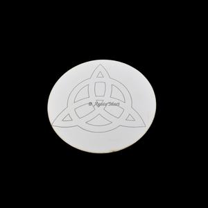 Posavasos de selenita de piedra chakra constelaciones del zodiaco Signos del zodiaco Grabado Posavasos de cristal de rejilla MDF para bebida con soporte de café - Product Image 6