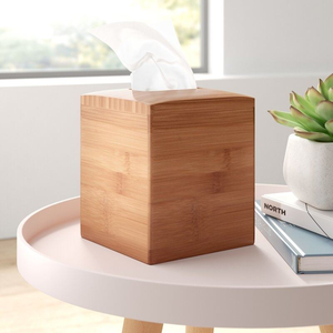 Ensemble de boîte à mouchoirs et porte-serviettes en bois écologique et durable, style classique, finition artisanale pour restaurants, hôtels, bureaux - Product Image 3