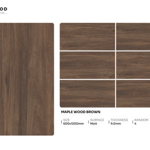 Azulejos de porcelana con acabado mate de la colección de madera de primera calidad, tamaño 600x1200, con aspecto de madera para uso en pisos, paredes e interiores. - Product Image 1