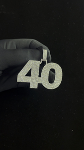 Pendentif Chiffre Moissanite Iced Out, Bijoux Hip Hop, Collier Audacieux pour Homme, Cadeau pour Lui, Streetwear de Luxe, Mode Cool et Audacieuse - Product Image 3