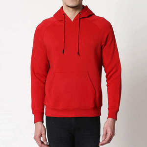 Vente en gros de sweats à capuche personnalisés pour hommes, couleur rouge, coupe classique, couleur unie, sweat à capuche tricoté décontracté pour un usage quotidien - Product Image 4
