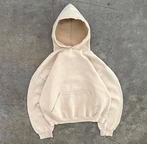 Sudadera con capucha corta de manga larga para mujer con bloques de color y diseño cruzado - Product Image 4